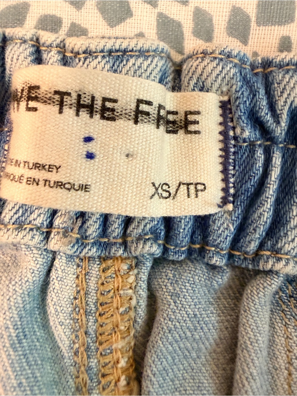 We The Free Free People La Vida Pull-On Wide Leg Jeans Bleached Blue NWOT - Picture 13 of 16